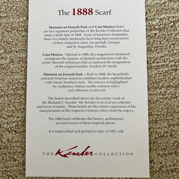 Kessler Collection 1988 Scarf 100% Silk - Picture 3 of 9